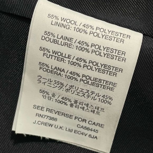 J. Crew Women's Shawl Collar Tuxedo Jacket Tailored Fit Midnight Blue Size 0 XS - Picture 8 of 11